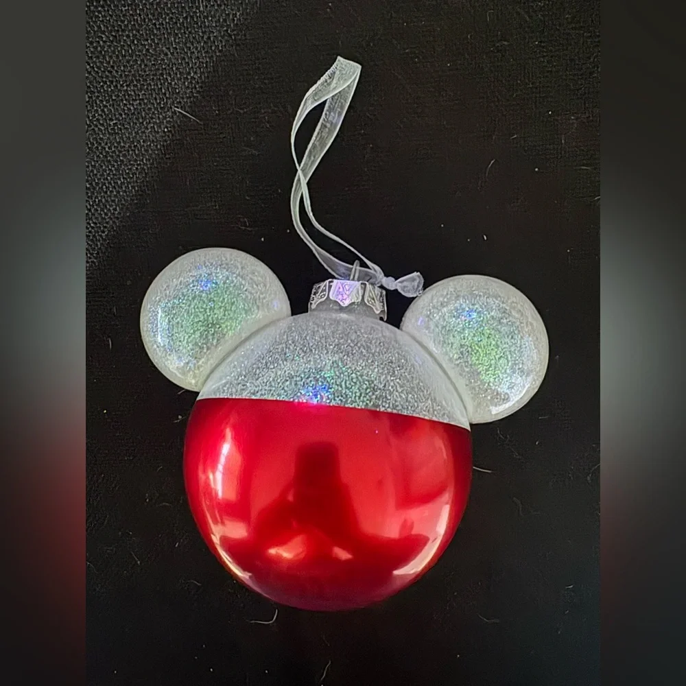 Disney Red and Silver Mickey Mouse Ornament - Picture 2 of 2
